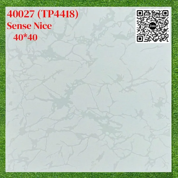 Gạch Men 40x40 Ốp Lát Giá Rẻ trắng vân khói 40027