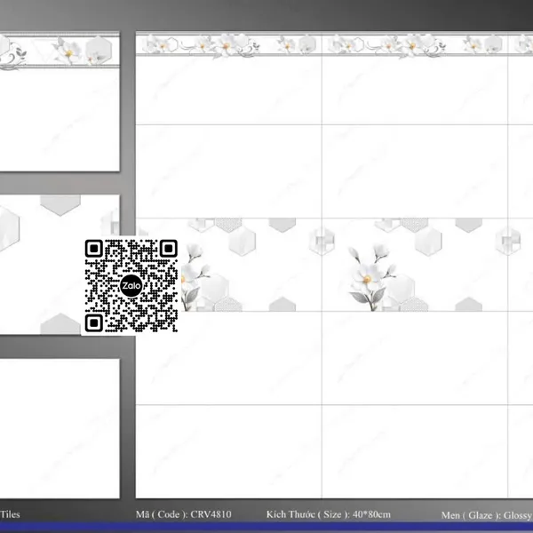 Gạch Men 40x80 Ốp Tường Giá Rẻ trắng vân khói CRV4810