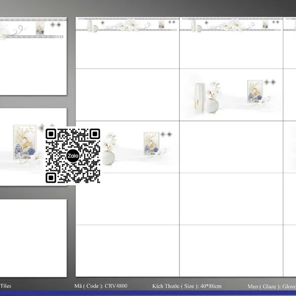 Gạch Men 40x80 Ốp Tường Giá Rẻ trắng trơn CRV4800