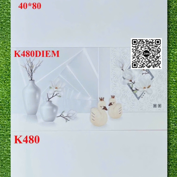Gạch Men 40x80 Ốp Tường Giá Rẻ trắng trơn K480