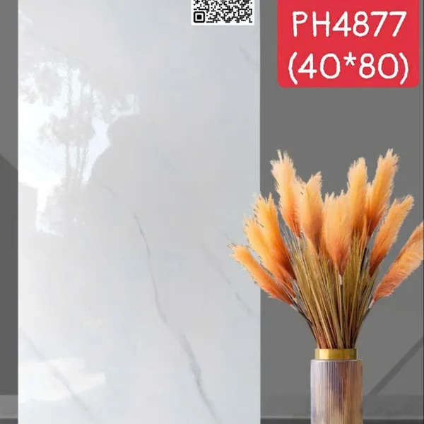 Gạch Men 40x80 Ốp Lát Trung Quốc trắng vân khói 4877