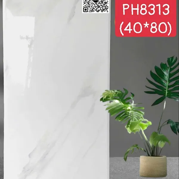 Gạch Men 40x80 Ốp Lát Trung Quốc trắng vân khói 8313