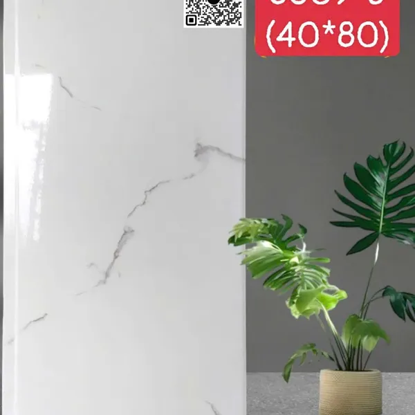 Gạch Men 40x80 Ốp Lát Trung Quốc trắng vân khói 8609 - 3
