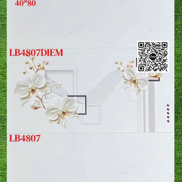 Gạch Men 40x80 Ốp Tường Giá Rẻ trắng vân khói LB4807