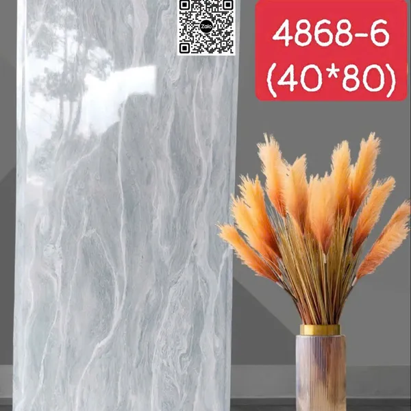 Gạch Men 40x80 Ốp Lát Trung Quốc xám vân trắng 4868 - 6