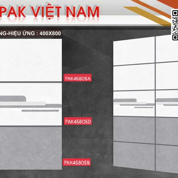 Gạch Men 40x80 Ốp Lát PAK xám xi măng 45805