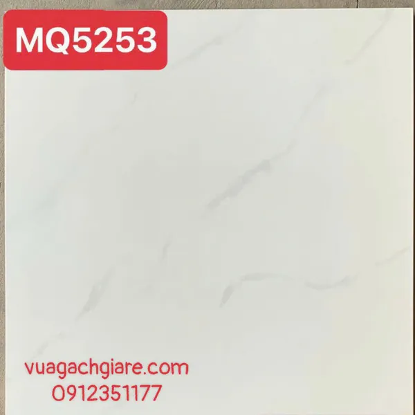 Gạch Men 50x50 Lát Nền Giá Rẻ PAK trắng vân khói MQ5253