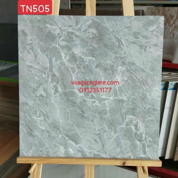Gạch Men 50x50 Lát Nền TRUNG NGUYÊN xám vân đá TN505