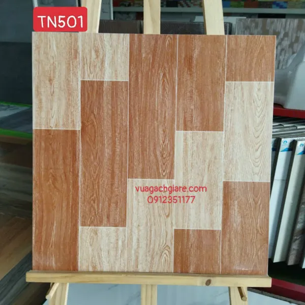 Gạch Men 50x50 Lát Nền TRUNG NGUYÊN vân gỗ TN501