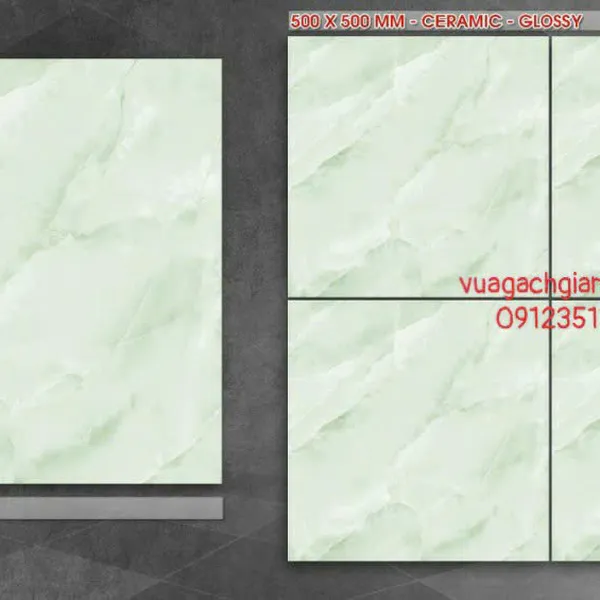 Gạch Men 50x50 Lát Nền Giá Rẻ PAK xanh ngọc QH5002