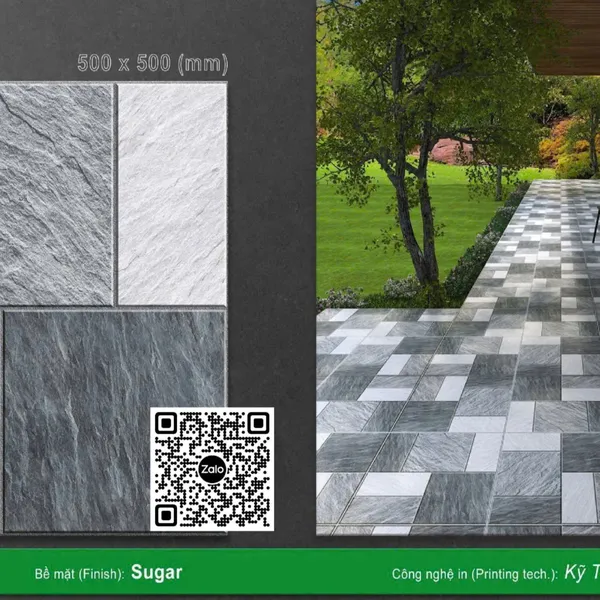 Gạch Men 50x50 Ốp Lát Sân Vườn Giá Rẻ đá ghép CRS51
