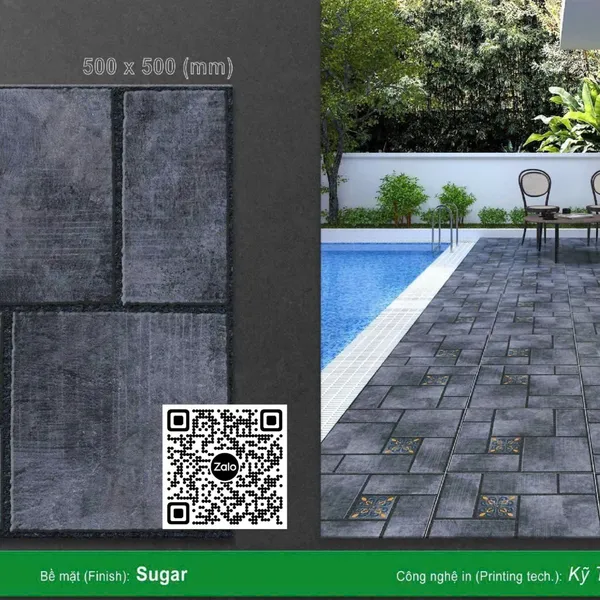 Gạch Men 50x50 Ốp Lát Sân Vườn Giá Rẻ đá ghép CRS58
