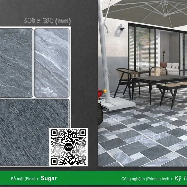 Gạch Men 50x50 Ốp Lát Sân Vườn Giá Rẻ đá ghép CRS59
