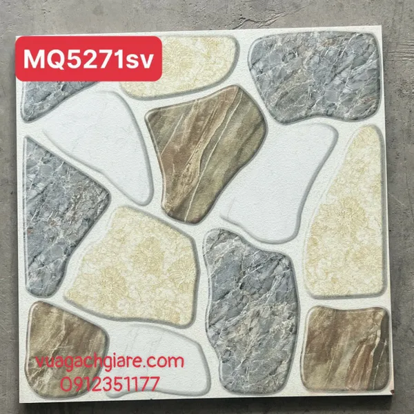 Gạch Men 50x50 Lát Sân Giá Rẻ PAK đá sỏi MQ5271SV
