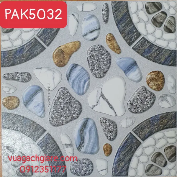 Gạch Men 50x50 Lát Sân Giá Rẻ PAK đá sỏi PAK5032