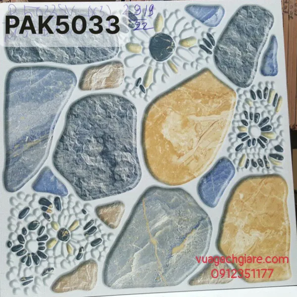 Gạch Men 50x50 Lát Sân Giá Rẻ PAK đá sỏi PAK5033