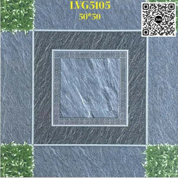 Gạch Men 50x50 Ốp Lát Sân Vườn Giá Rẻ đá cỏ LVG5105