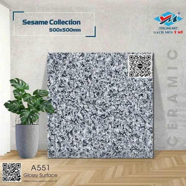 Gạch Men 50x50 Ốp Lát giả đá hoa cương A551