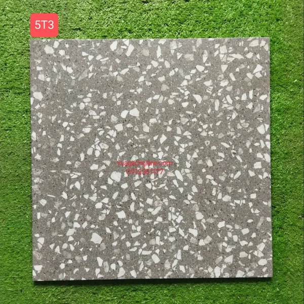 Gạch Men 50x50 Lát Nền Giá Rẻ terrazzo xám 5T3