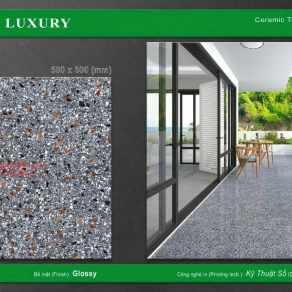 Gạch Men 50x50 Lát Nền Luxury Giá Rẻ giả đá hoa cương 5001
