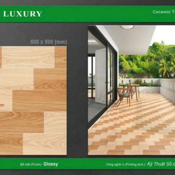 Gạch Men 50x50 Lát Nền Luxury Giá Rẻ vân gỗ 5002