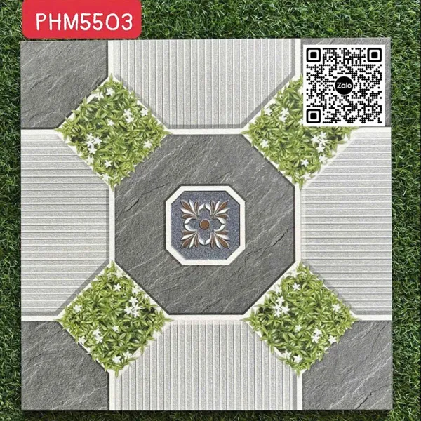 Gạch Men 50x50 Ốp Lát Sân Vườn Giá Rẻ đá cỏ M5503