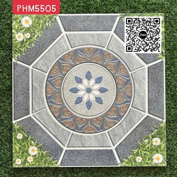Gạch Men 50x50 Ốp Lát Sân Vườn Giá Rẻ đá cỏ M5505