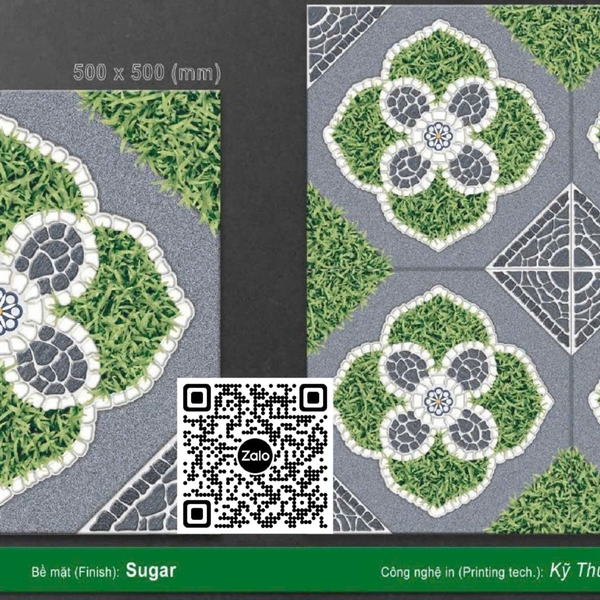 Gạch Men 50x50 Ốp Lát Sân Vườn Giá Rẻ đá cỏ CRS565
