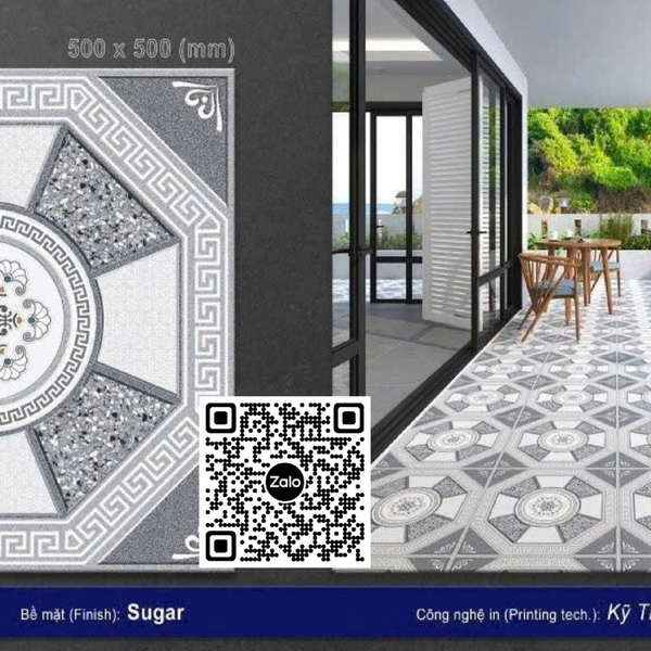 Gạch Men 50x50 Ốp Lát Sân Vườn Giá Rẻ đá ghép SV55004