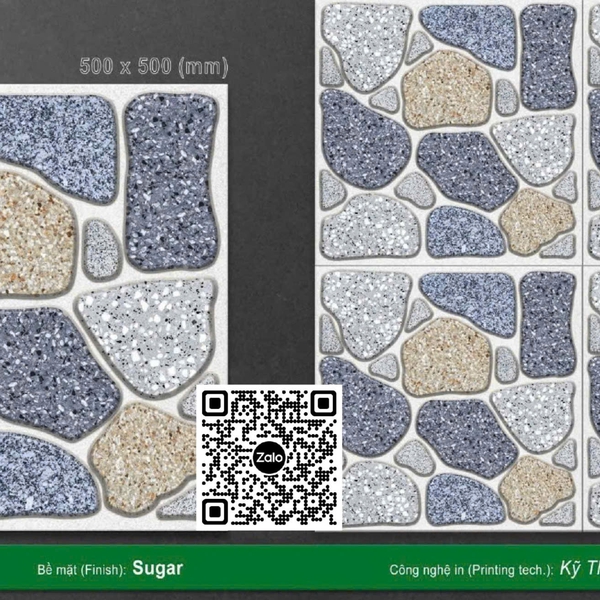 Gạch Men 50x50 Ốp Lát Sân Vườn Giá Rẻ đá sỏi CRS566