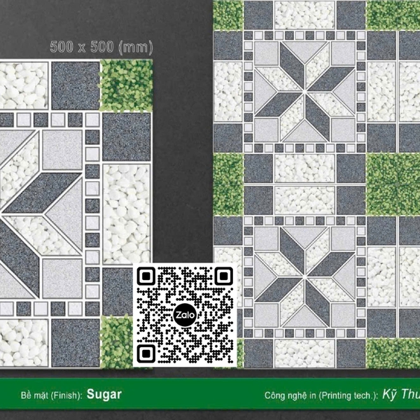 Gạch Men 50x50 Ốp Lát Sân Vườn Giá Rẻ đá sỏi CRS568