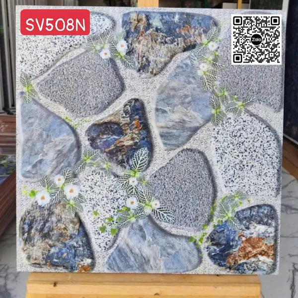 Gạch Men 50x50 Ốp Lát Sân Vườn Giá Rẻ đá sỏi SV508N