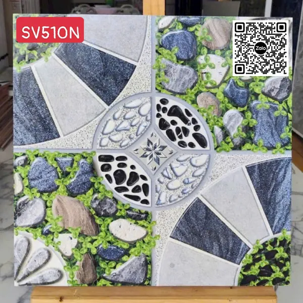 Gạch Men 50x50 Ốp Lát Sân Vườn Giá Rẻ đá sỏi SV510N