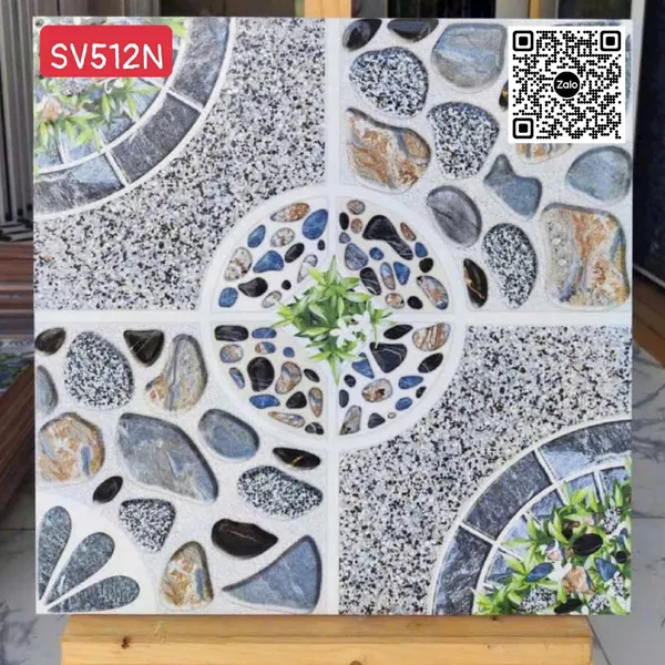 Gạch Men 50x50 Ốp Lát Sân Vườn Giá Rẻ đá sỏi SV512N
