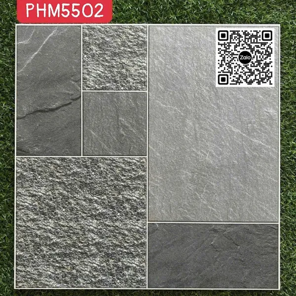 Gạch Men 50x50 Ốp Lát Sân Vườn Giá Rẻ xám vân đá M5502