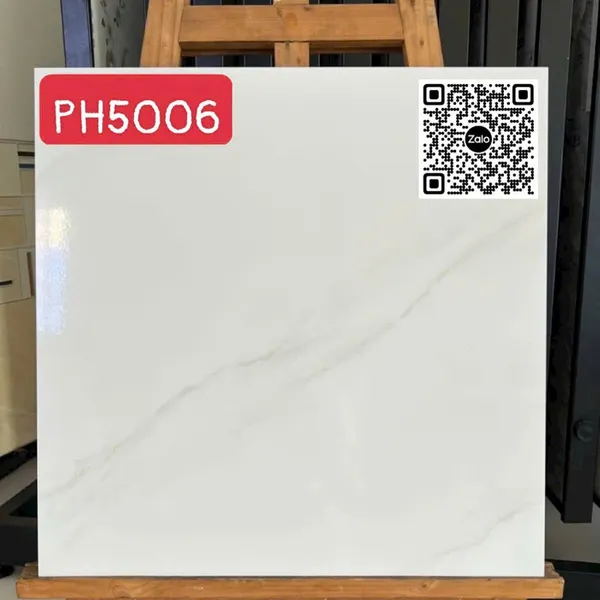 Gạch Men 50x50 Ốp Lát PAK trắng vân khói 5006