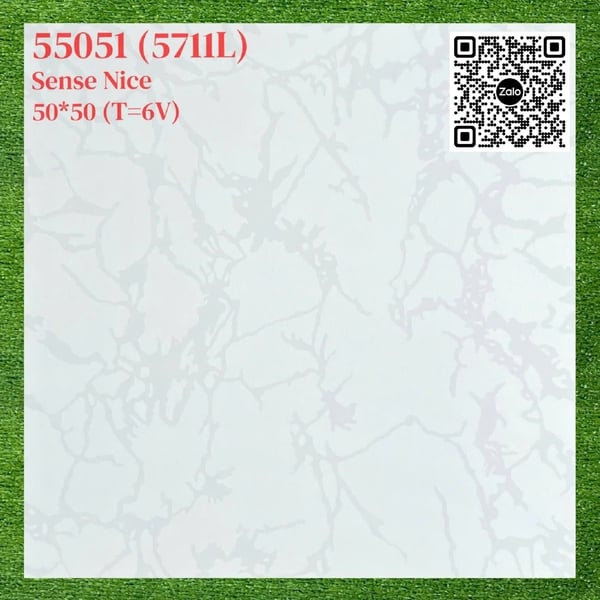 Gạch Men 50x50 Ốp Lát Giá Rẻ trắng vân khói 55051