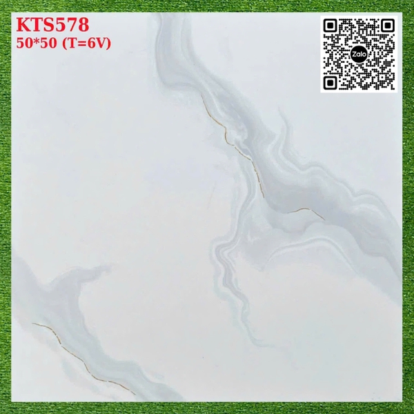 Gạch Men 50x50 Ốp Lát Giá Rẻ trắng vân khói KTS578