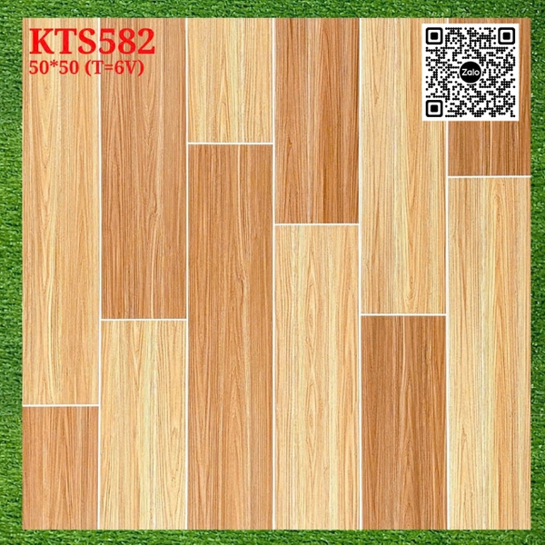 Gạch Men 50x50 Ốp Lát Giá Rẻ vân gỗ KTS582
