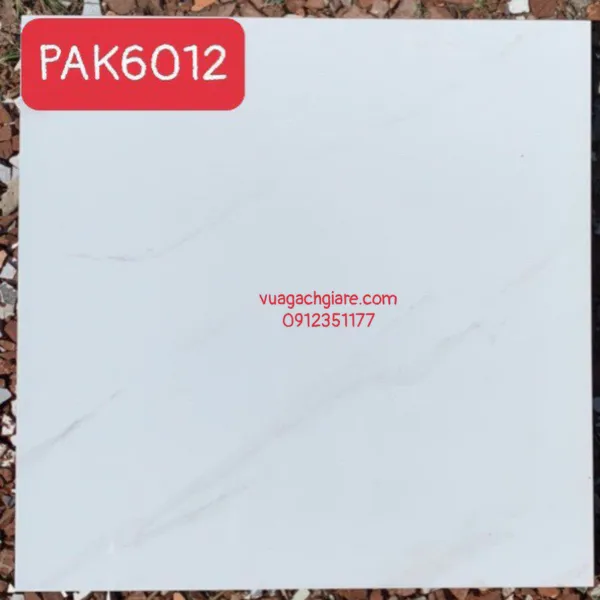 Gạch Men 60x60 Lát Nền Giá Rẻ PAK trắng vân khói PAK6012