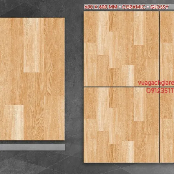 Gạch Men 60x60 Lát Nền Giá Rẻ PAK vân gỗ K6610