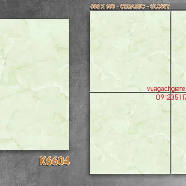 Gạch Men 60x60 Lát Nền Giá Rẻ PAK xanh ngọc K6604