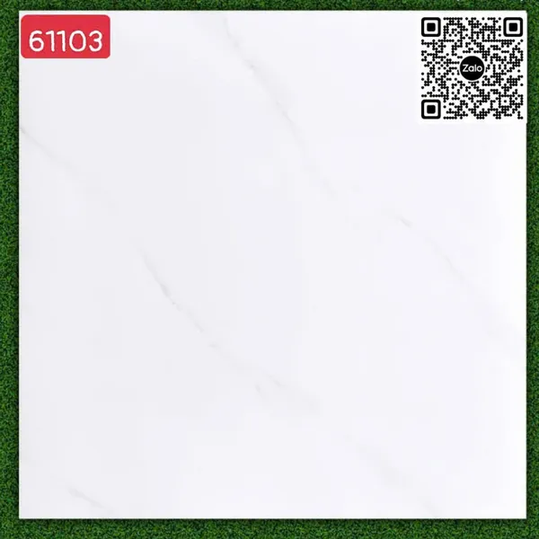 Gạch Men 60x60 Ốp Lát trắng vân khói 61103