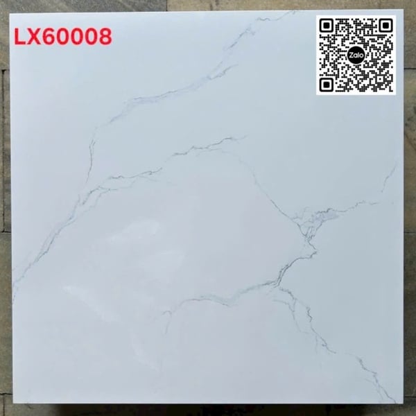 Gạch Men 60x60 Ốp Lát Giá Rẻ trắng vân khói LX60008