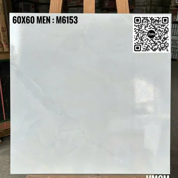 Gạch Men 60x60 Ốp Lát trắng vân mây M6153