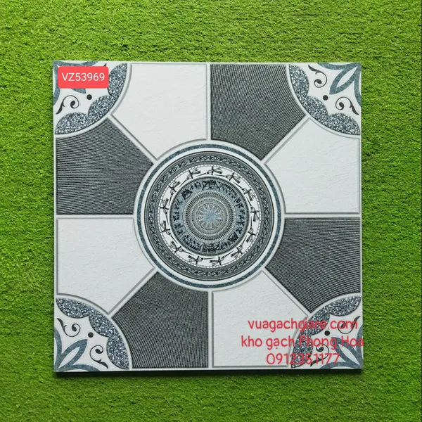 Gạch Men Lát Sân Vườn 50x50 sỏi đá VZ53969