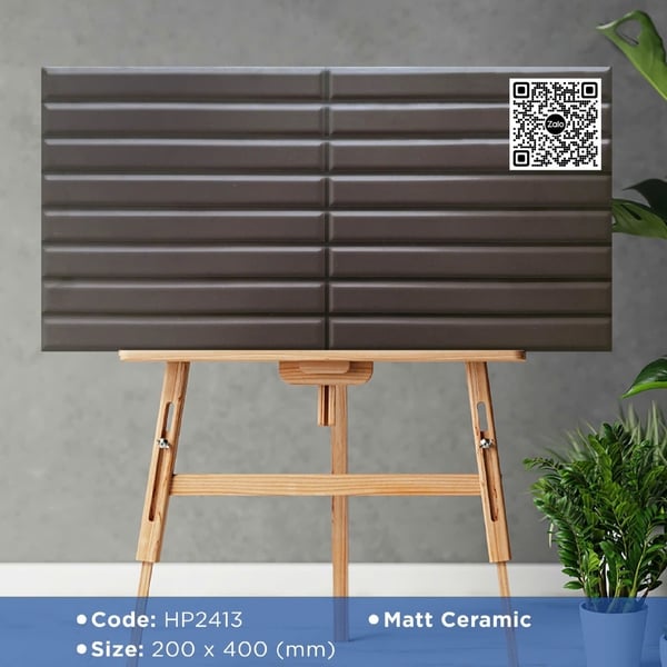 Gạch Men 20x40 Ốp Dán Trang Trí giả thẻ nâu HP2413
