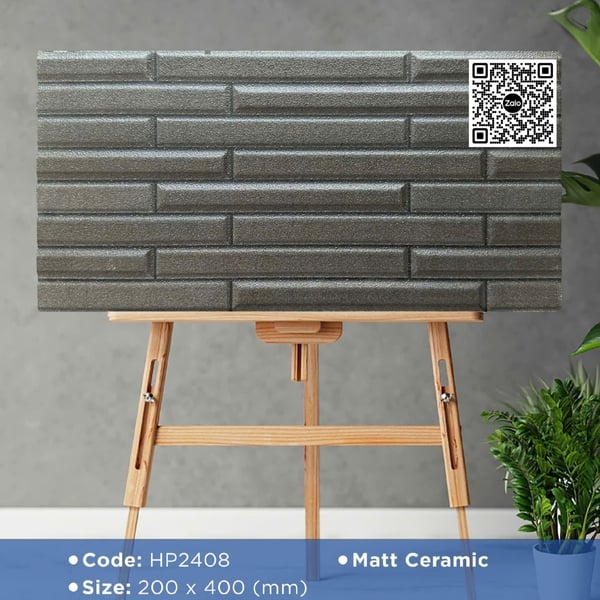 Gạch Men 20x40 Ốp Dán Trang Trí giả thẻ đen HP2408