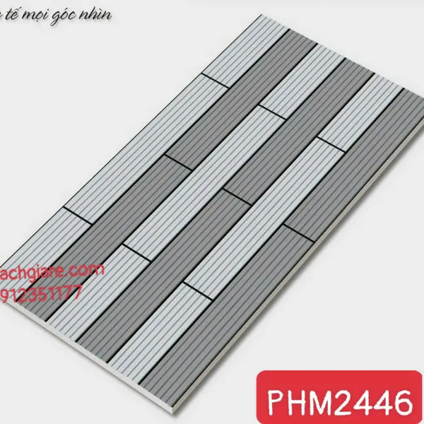 Gạch Men Mờ Trang Trí 20x40 Giá Rẻ sọc xám đậm nhạt M2446