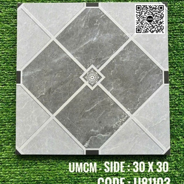 Gạch Men Mờ 30x30 Ốp Lát xám vân đá U81103
